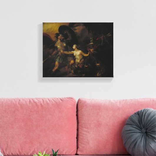 Satan, Sin und Tod Leinwanddruck (Insitu (Wohnzimmer))