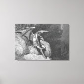 Satan Thinking Stretched Leinwand Art (Vorderseite)