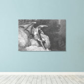 Satan Thinking Stretched Leinwand Art (Insitu (Holzboden))