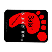 Satan under My Feet gotGod316.com Red Foot Magnet (Horizontal)