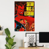 Satan war Lesbisch Poster (Heimbüro)