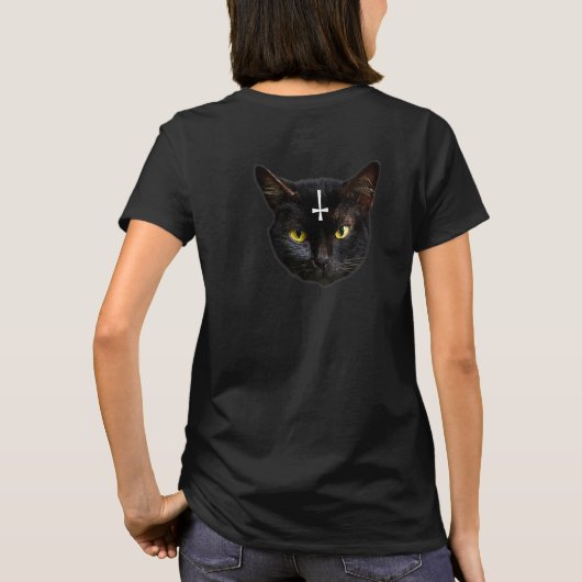 Satanic Cat Antichrist Baphomet 666 T-Shirt (Rückseite)