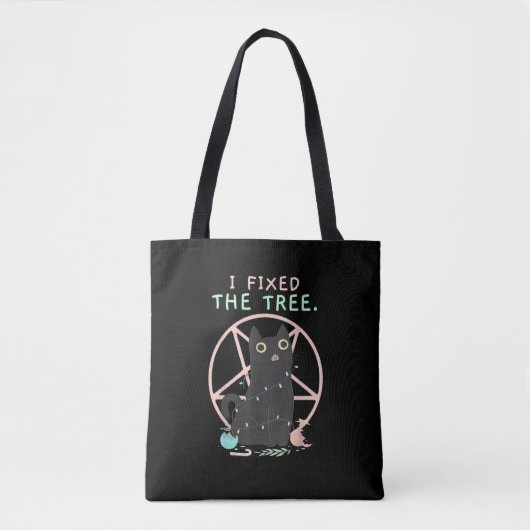 Satanic Demon Cat - Creepy Niedlich Pastel Goth Ch Tasche (Vorderseite)