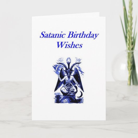 Satanic/Demonolatry Birthday Karte (Vorderseite)