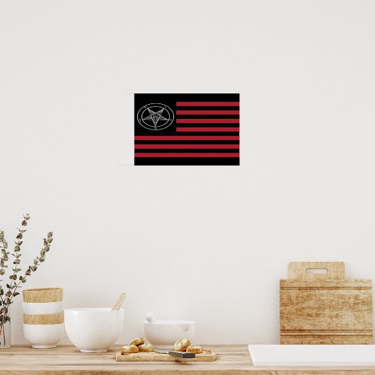 Satanic-Flagge Poster (Küche)