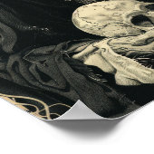 Satanic Goat Art Nouveau Tarot Card Poster (Ecke)