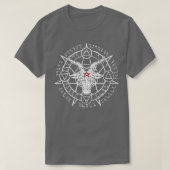Satanic Goat Head Baphomet Devil Worshipper T-Shirt (Design vorne)