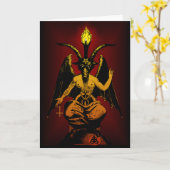 Satanic Goat Note/Grußkarte Karte (Gelbe Blume)