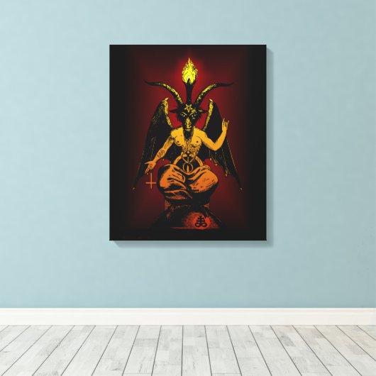 Satanic Goat on Stretched Leinwand (Insitu (Holzboden))