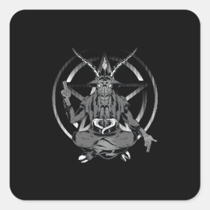 Satanic Goat Quadratischer Aufkleber