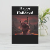 Satanic Happy Holidays Feiertagskarte (Stehend Vorderseite)