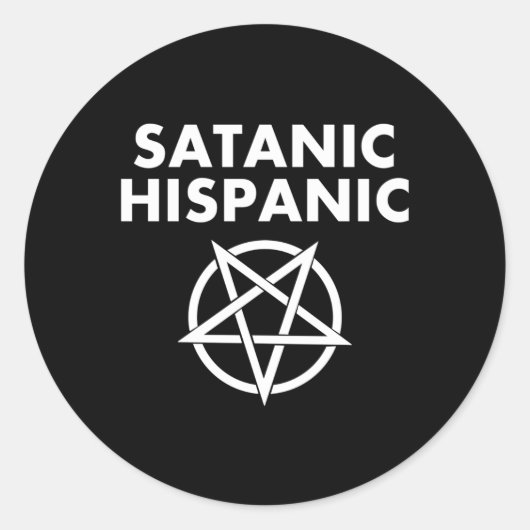 Satanic Hispanic Mexican Devil Goth Punk Runder Aufkleber (Vorderseite)