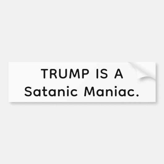 Satanic Maniac Trump Hankamer Artjunkhaus Comic Autoaufkleber (Vorne)