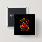 Satanic Pagan Goat Premium Button (Vorne & Hinten)