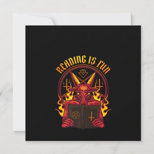 Satanic Pagan Goat Premium Einladung (Vorderseite)