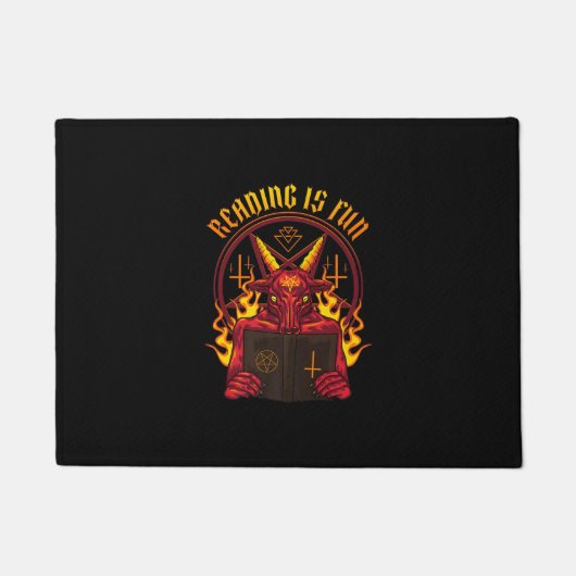 Satanic Pagan Goat Premium Fußmatte (Vorderseite)