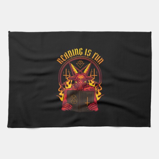 Satanic Pagan Goat Premium Geschirrtuch (Horizontal)