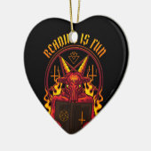 Satanic Pagan Goat Premium Keramik Ornament (Links)