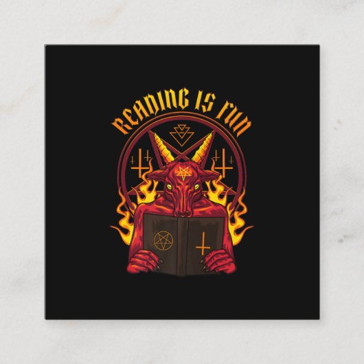 Satanic Pagan Goat Premium Quadratische Visitenkarte (Vorderseite)