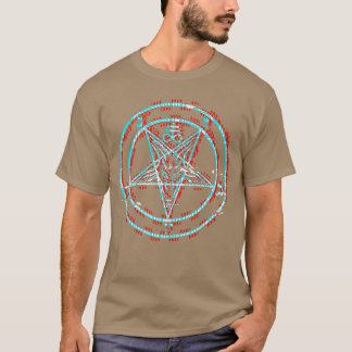 Satanic Pentagram Baphomet Vaporwave Aesthetic Hor T-Shirt