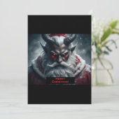 Satanic Santa Feiertagskarte (Stehend Vorderseite)