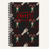 Satanic Spooky Weihnachts-Horror Spiral Notebook Notizblock (Vorderseite)