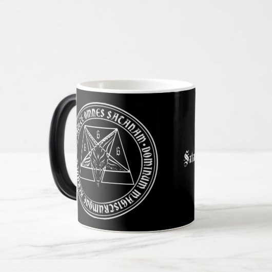 Satanic Thulian Society Siegel Morphing Kaffee Tas Verwandlungstasse (Vorderseite Links)