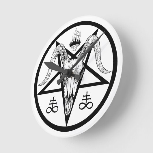 Satanic Wall Clock Runde Wanduhr (Winkel)