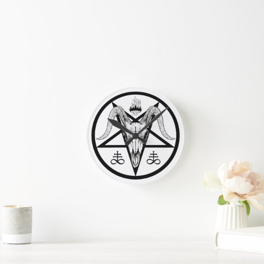 Satanic Wall Clock Runde Wanduhr (Zuhause)