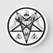 Satanic Wall Clock Runde Wanduhr (Vorderseite)