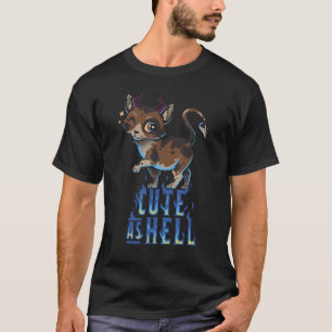 Satanicat Cute As Hell Esoterische Satanische Katz T-Shirt
