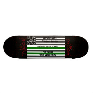 satanische Flagge, brazenbull, brazenbull, Blut, Skateboard
