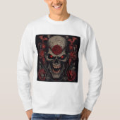 Satanische Symbole, wütende Zombie-Gesichter, selt T-Shirt (Vorderseite)