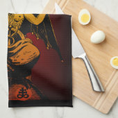 Satanische Ziege 16x24 auf Stoff Geschirrtuch (Viertel Falte)