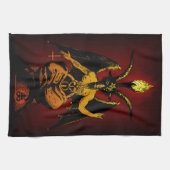Satanische Ziege 16x24 auf Stoff Geschirrtuch (Horizontal)