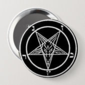 satanischer Pentagram Button (Vorne & Hinten)