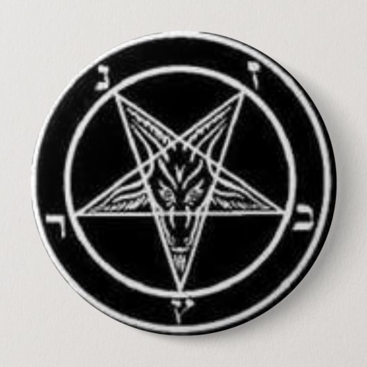 satanischer Pentagram Button (Vorderseite)