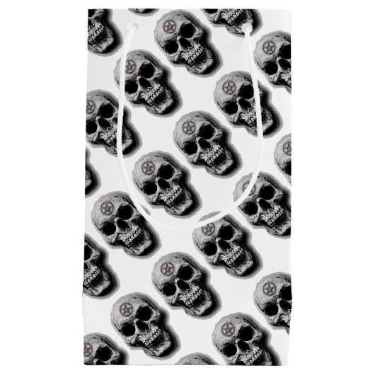 Satanischer schlechter Schädel-Entwurf Kleine Geschenktüte (Vorderseite)