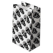 Satanischer schlechter Schädel-Entwurf Kleine Geschenktüte (Rückseite Schrägansicht)