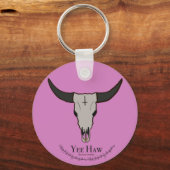 Satanischer Tempel Kuhschädel Schlüsselanhänger (Vorderseite)