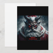 Satanischer Weihnachtsmann Feiertagskarte (Vorne/Hinten)