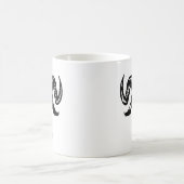 Satanischer Ziegen-Kopf mit Kreuz (Schwarzes) Kaffeetasse (Mittel)
