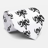 Satanischer Ziegen-Kopf mit Kreuz (Schwarzes) Krawatte (Gerollt)