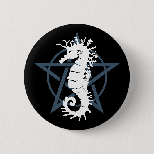 Satanisches Seepferd Button (Vorderseite)