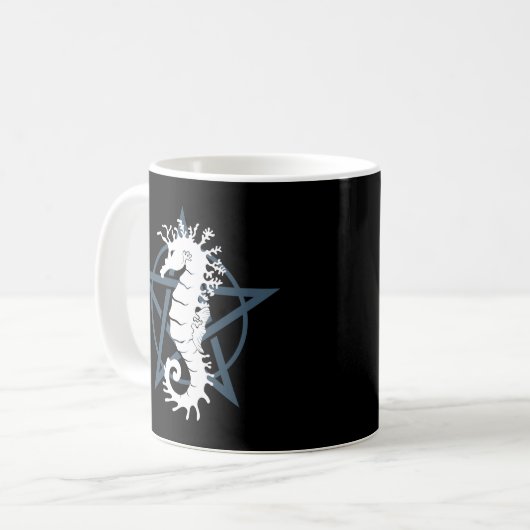 Satanisches Seepferd Kaffeetasse (Vorderseite Links)