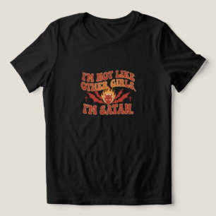 Satanisches Spruch-T-Shirt - Nicht wie andere Mädc Tri-Blend Shirt