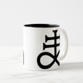 SATANKREUZ ZWEIFARBIGE TASSE (VorderseiteRechts)