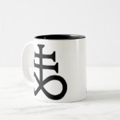 SATANKREUZ ZWEIFARBIGE TASSE (Vorderseite Links)