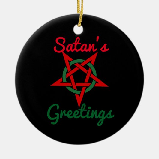 Satans Gruß-Verzierung Keramikornament (Vorne)