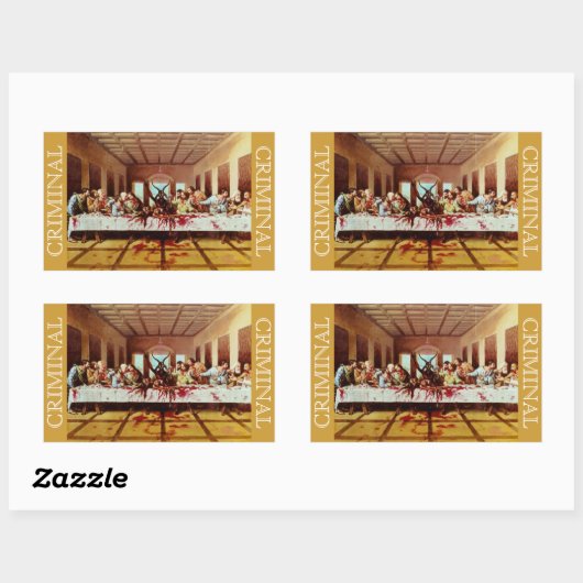 SATANS LETZTE SUPPER-STICKER RECHTECKIGER AUFKLEBER (Blatt)